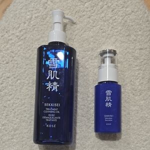 Sekkisei Blue Cleansing Oil and Emulsion Set